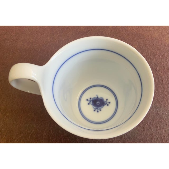 Royal Copenhagan 1980s Royal Copenhagen Blue Fluted Plain High Handle Cup 093 For Sale - Image 4 of 5