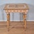 Wood Antique Rustic Hand Painted Mustard Yellow Black & White Tall Side End Table Work Table Small Desk W/ Turned Legs For Sale - Image 7 of 11