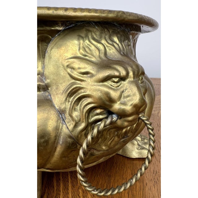 Gold Vintage Style Plant Pot in Brass For Sale - Image 8 of 18