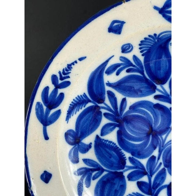 Antique Manises Ceramic Plate, Spain, 19th Century For Sale - Image 4 of 9