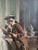 Prudent-Louis Leray Antique 19th Century French Oil Painting Interior Courting Scene For Sale In Los Angeles - Image 6 of 17