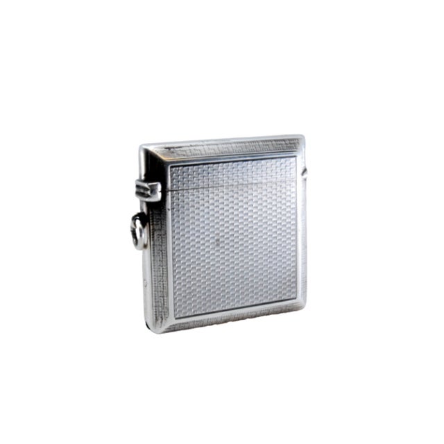 Guilloche Silver Matchbox with Edge Friezes and Hanging Ring For Sale - Image 10 of 10