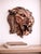 Modern Antique Copper Finish Metal Lion Head Wall Sculptures For Sale - Image 3 of 9