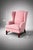 Farmhouse Vintage Thomasville Pink Wingback Chair With Upholstered Ottoman For Sale - Image 3 of 6