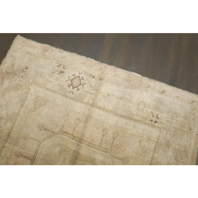 Vintage Zabihi Collection Pale Turkish Oushak Wide Runner For Sale - Image 12 of 12