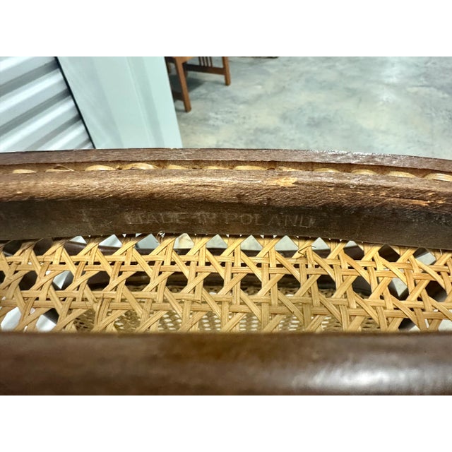 Mid 20th Century Thonet Bentwood Rocking Chair Hand Caned Seat | Poland For Sale - Image 5 of 7