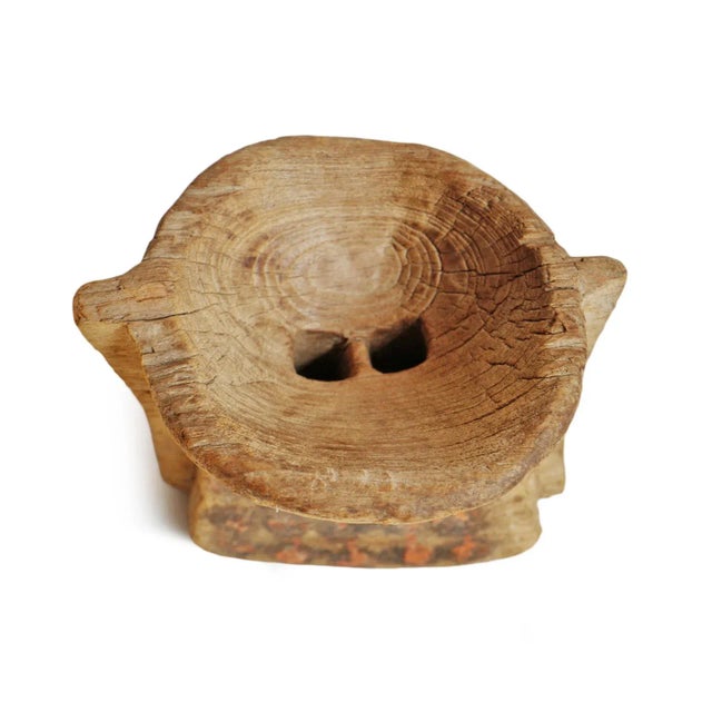 1920s Rajasthan Village Wood Candle Stand For Sale In Los Angeles - Image 6 of 11