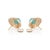 Turquoise 3.97Carat Turquoise & Diamond Double Halo Statement Earrings in 14k Gold- A Pair For Sale - Image 8 of 14