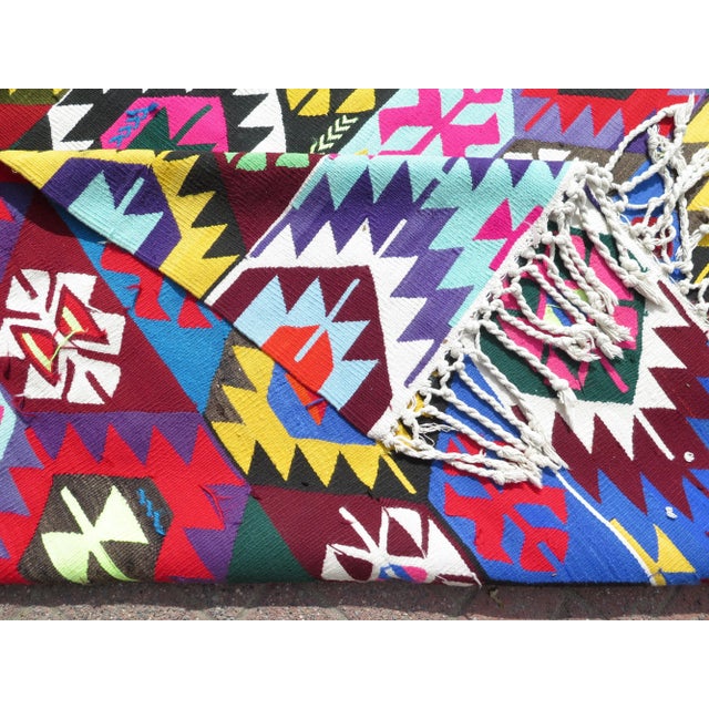 Late 20th Century 1970s Handmade Vintage Kilim Boho Rug For Sale - Image 5 of 13
