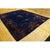 1920s Blue Navy Floral Medallion Vase Antique Chinese Art Deco Room Size Rug For Sale - Image 4 of 9