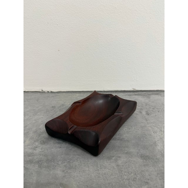 Modern Brazilian Modern Jacaranda Wood Ashtray or Catchall, 1980s For Sale - Image 3 of 12