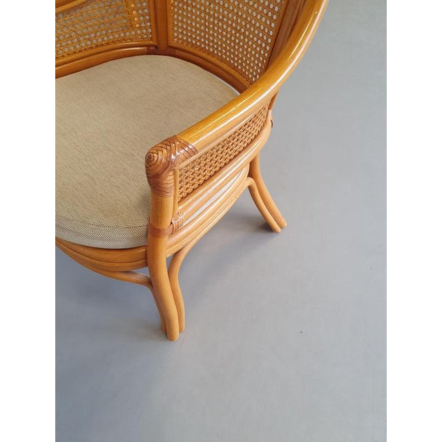 Brown Vintage Webbing Dining Chairs, 1980s, Set of 4 For Sale - Image 8 of 13