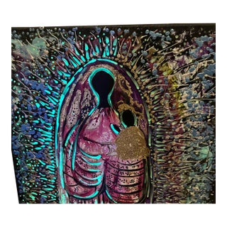 "For My Daughter" Original Bioluminescent 18’c18’ Painting by Vicky Naranjo For Sale