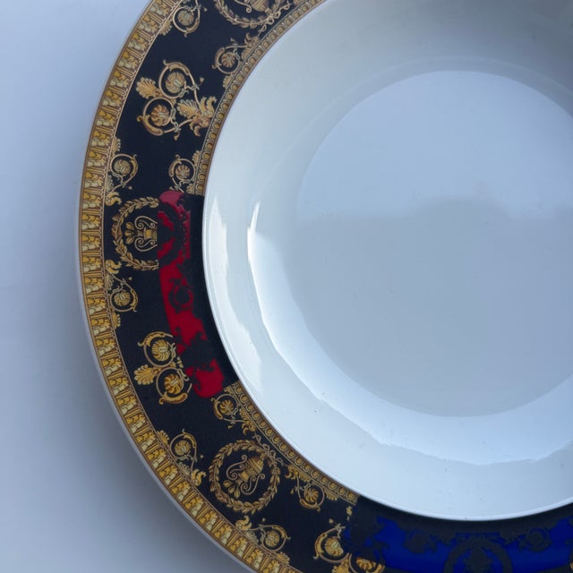 Rosenthal I Love Baroque and Roll Rim Soup Plates by Versace for Rosenthal, 2000s, Set of 6 For Sale - Image 4 of 10