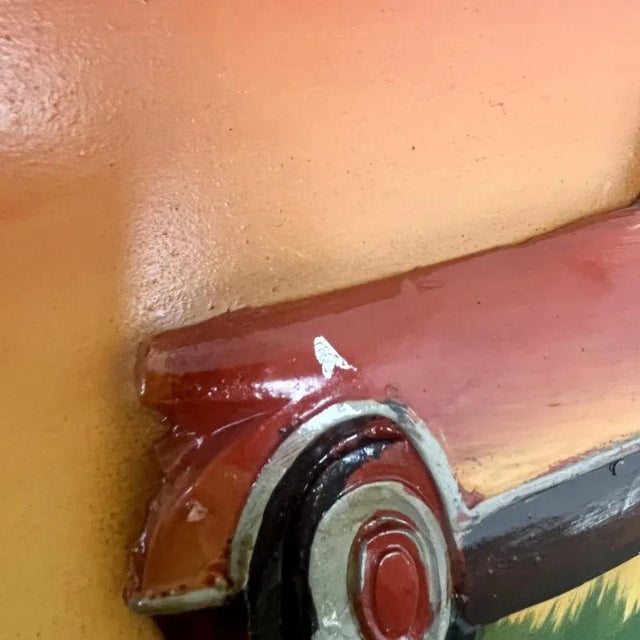 Brown Vintage Wooden Chevrolet Corvette Advertising Sign For Sale - Image 8 of 11