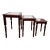 1970s Vintage Rosewood Nesting Tables Trio For Sale