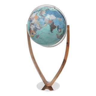 Vertigo Aquamarine Globe by Zoffoli Mappamondi For Sale