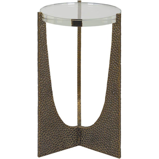 Triumph Hammered Drink Table For Sale