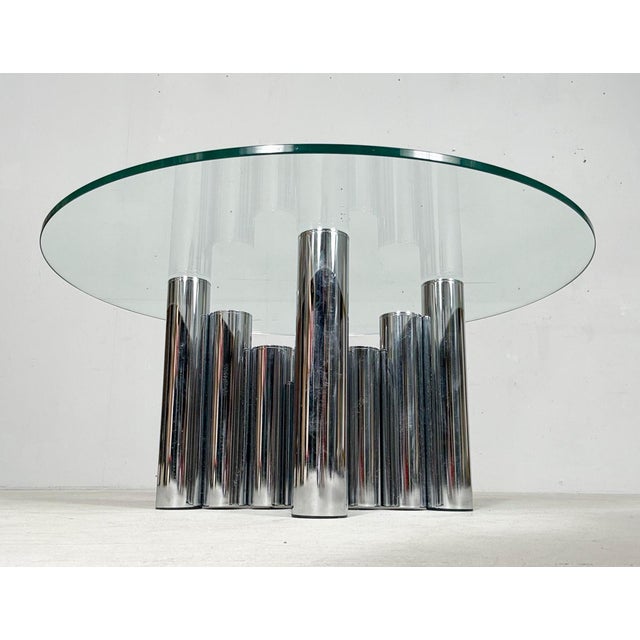 Silver Sculptural Coffee Table in Chrome by Marco Zanuso, Italy, 1970s For Sale - Image 8 of 9