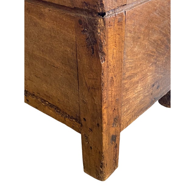 Rustic 1800’s Primitive Trunk For Sale - Image 3 of 9