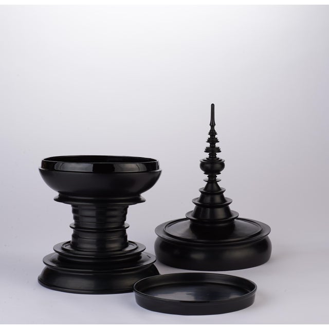 Reflecting the shape of the stupa (the top of a pagoda) this traditional vessel is used for presenting food to the...