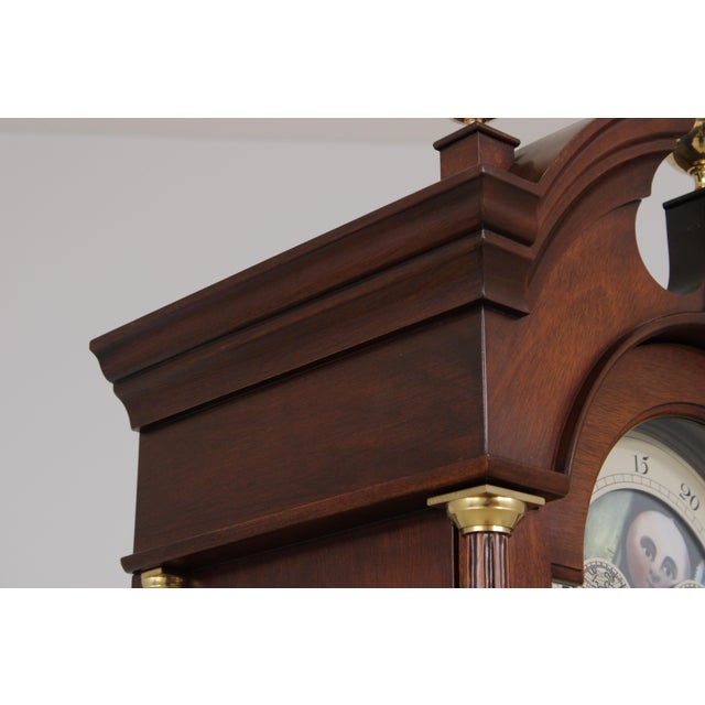 Stickley Colonial Williamsburg Mahogany Grandfather Clock For Sale In Philadelphia - Image 6 of 18