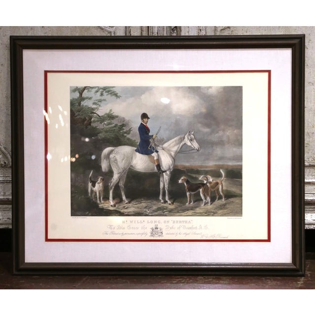 Sculpture Materials 19th Century English Fox Hunting Engraving After W. & H. Barraud in Wood Frame For Sale - Image 7 of 13