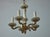Mid 20th Century Mid-20th Century Italian Alabaster and Bronze Five-Light Chandelier For Sale - Image 5 of 9