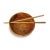 Asian Teak Bowl W/Chopsticks For Sale - Image 3 of 6