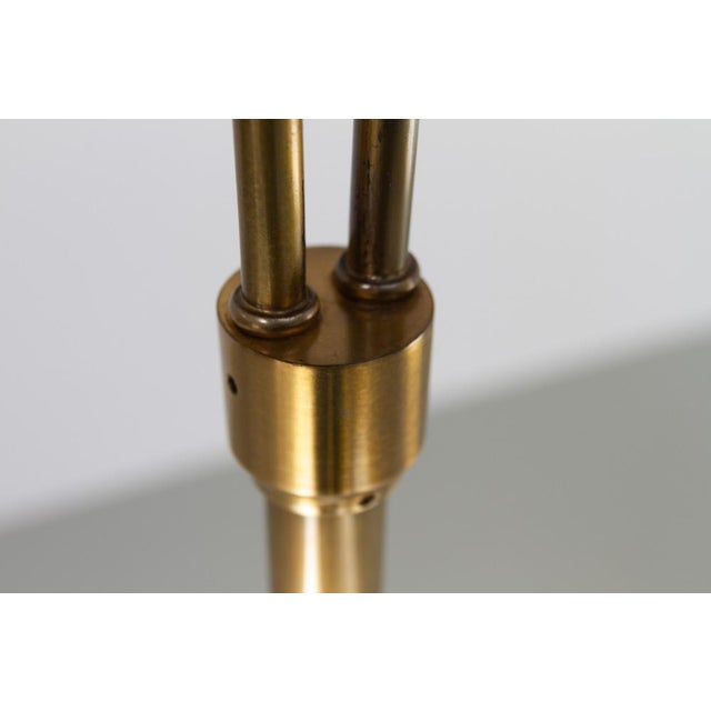 Scandinavian Art Deco Floor Lamp in Brass and Glass, 1920s For Sale - Image 9 of 18