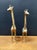 Mid-Century Modern Pair of Vintage MCM Hollywood Regency Brass Giraffes 18 Inches High For Sale - Image 3 of 6