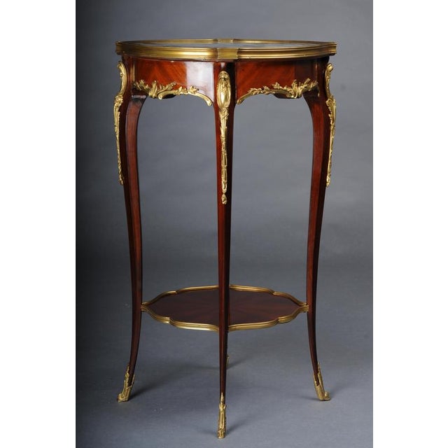 Wood 20th Century French Beech Salon Side Table in the style of F. Linke For Sale - Image 7 of 18