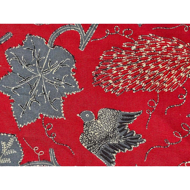 Textile "Les Oiseaux Enchantes" by China Seas/ Quadrille Fabrics Remnant, 3.89 Yards For Sale - Image 7 of 13