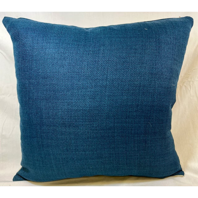 Cream 16” Square Decorative Throw Pillow Embellished With a Stately Chocolate Labrador Retriever Dog - Made in the U K For Sale - Image 8 of 11