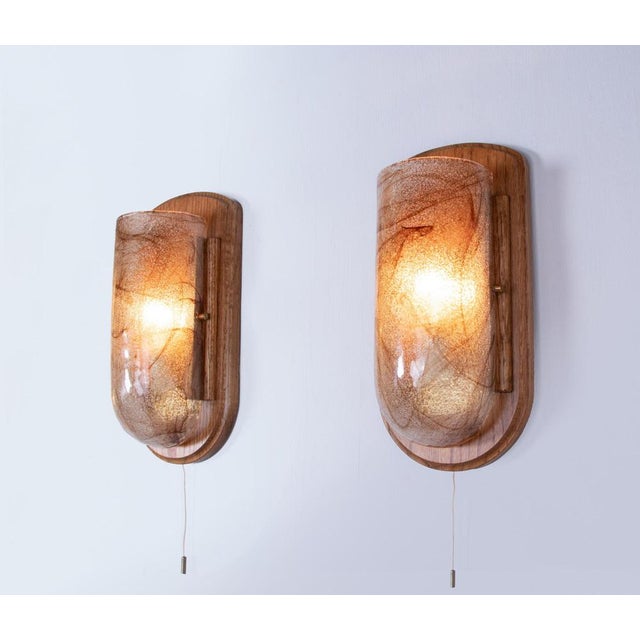 1960s Modernist Wall Sconces in Amber Murano Glass, Germany, 1960s, Set of 2 For Sale - Image 5 of 9