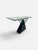 This is a postmodern console table featuring a geometric black marble base and a glass top, often styled similarly to...