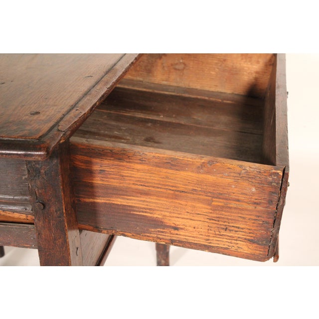 Antique William and Mary Style Oak Side Table For Sale - Image 11 of 11