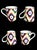 Offered is a set of Ikat patterned porcelain cups made for the store C Wonder. They feature bright navy, red, and yellow...