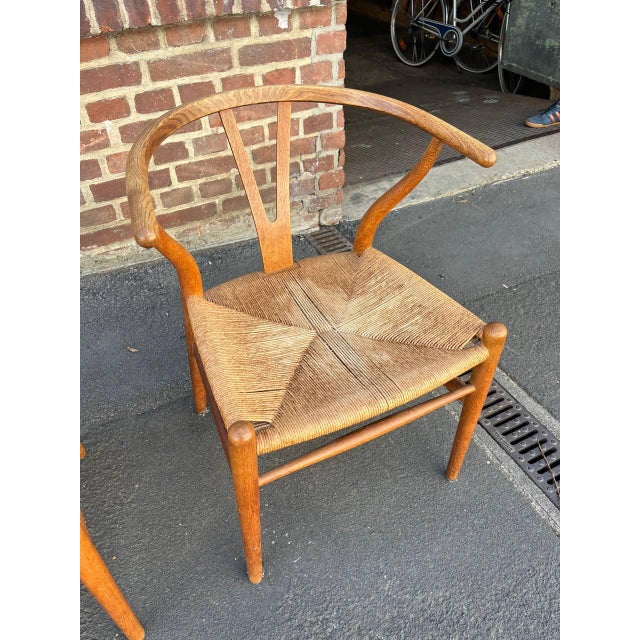 Wood Vintage Wishbone Chairs by Hans Wegner for Carl Hansen, 1960s, Set of 6 For Sale - Image 7 of 10