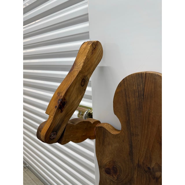 Mid 20th Century Life Size Articulating Wood Man; Folk Art Wood Sculpture For Sale - Image 9 of 12