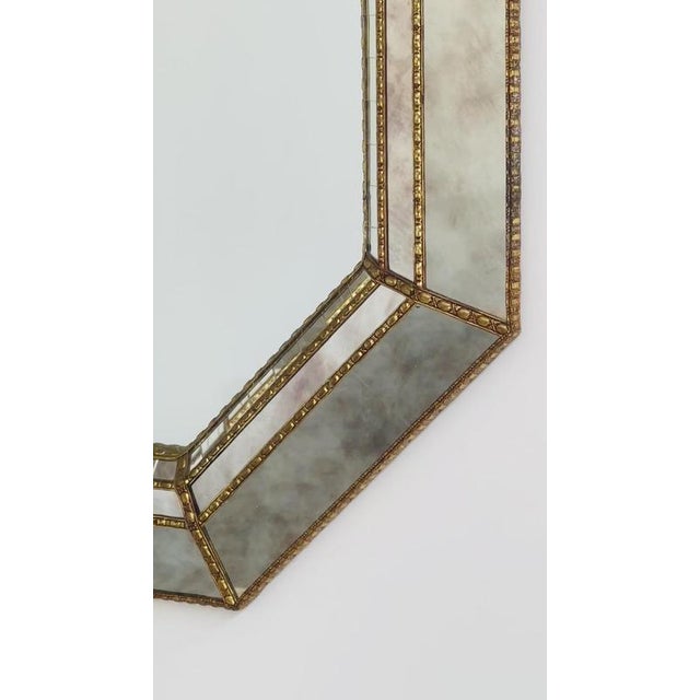 Gold Hollywood Regency Spanish Mosaic Mirror, 1980s For Sale - Image 8 of 9