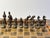 Vintage Persian Khatam Marquetry Chess Set With Figural Metal Pieces, Circa 1950 For Sale - Image 16 of 18
