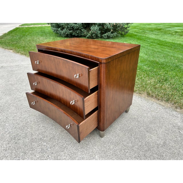 Vintage Drexel Heritage Walt Disney Signature Collection Bow-Front Mahogany Credenza | Hollywood Regency Art Moderne Chest of Drawers For Sale - Image 10 of 10