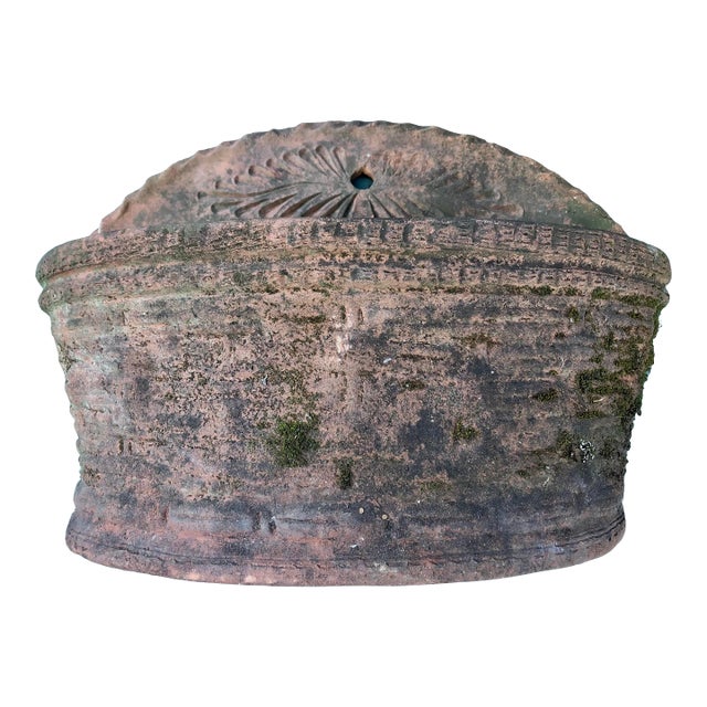 Large Terra Cotta Garden Wall Planter For Sale