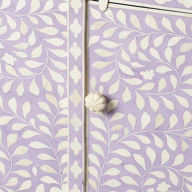 This lavender console chest offers a unique touch to any room. Developed from centuries old artistic traditions, the...
