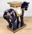 Late 20th Century Vintage Chinese Chinoiserie 24" Blue Tang Horse Plant Stand For Sale - Image 5 of 10