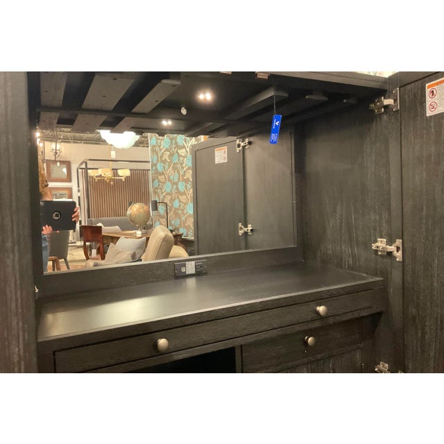 2020s Klausner Modern Cerused Black Oak Finished Bar Cabinet For Sale - Image 5 of 10