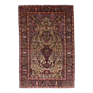 Antique Persian Tehran Rug 4’8" X 7’0" For Sale