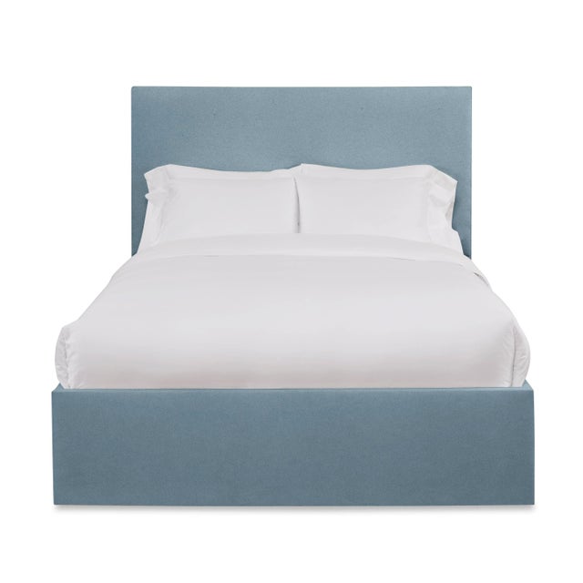 Not Yet Made - Made To Order Hadley Queen Headboard, Blue Velvet For Sale - Image 5 of 5