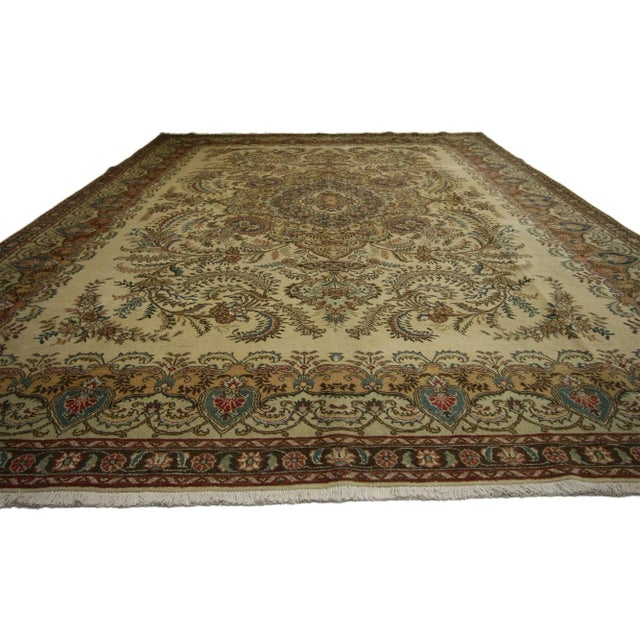 Traditional Vintage Persian Tabriz Rug - 09'08 x 13'03 For Sale - Image 3 of 5